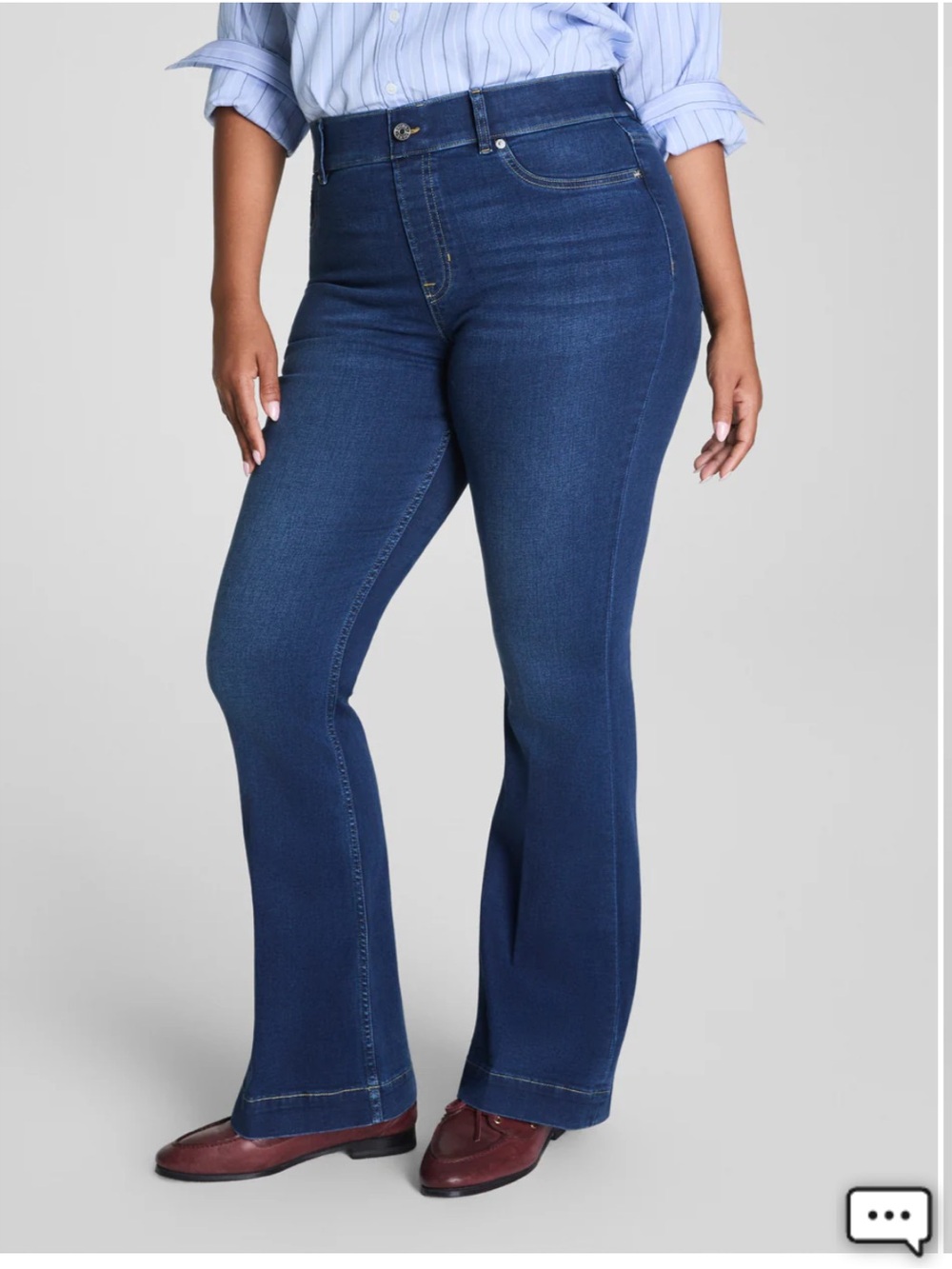 SPANX size XL wide leg pull on jeans